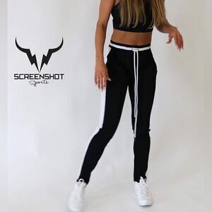 Screenshot Premium Slim Fit Track Pants - Athletic Jogger with Side Taping
